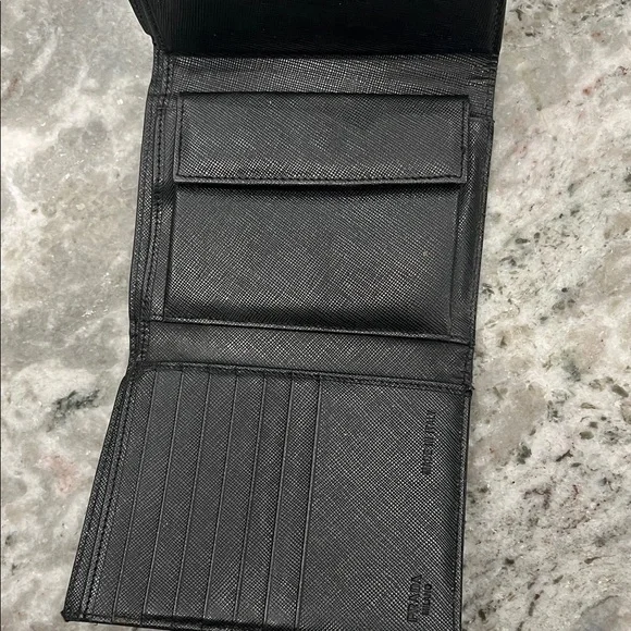 Prada Black Nylon Wallet with Silver Logo - Picture 2 of 4